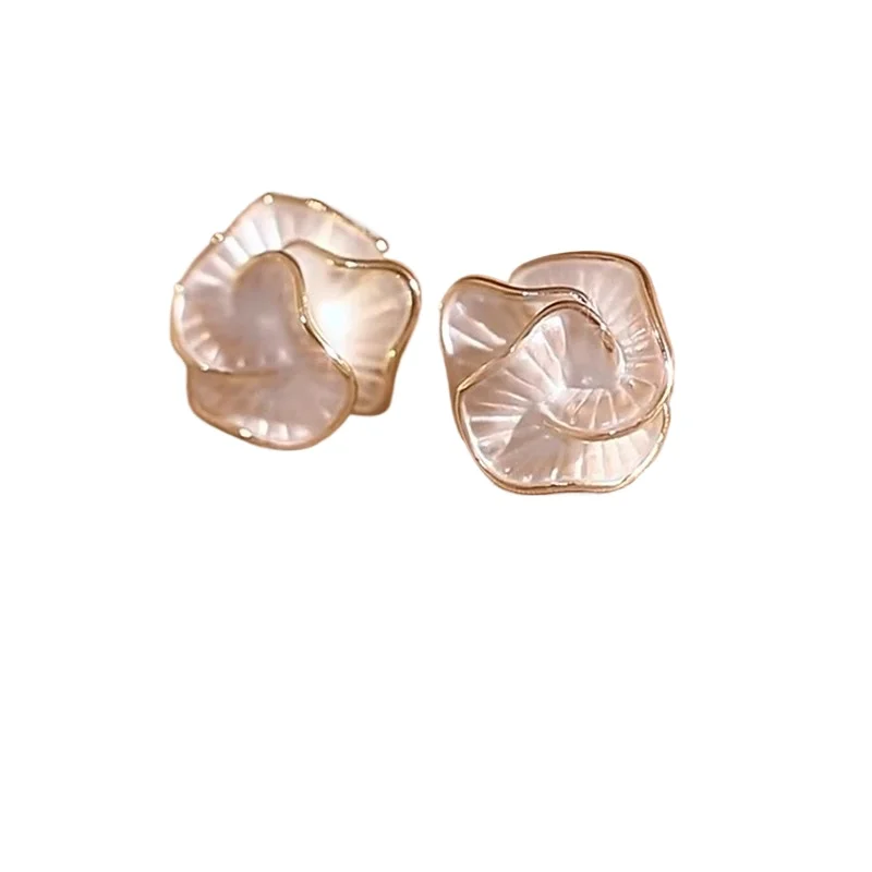 

Flower stud earrings new popular high-end fashion earrings women's unique earrings