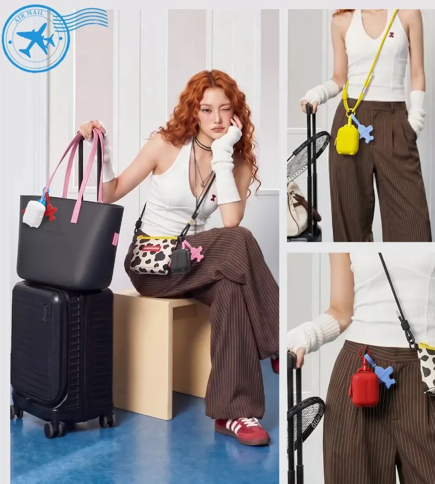 Fungoofun Mini Luggage Fashion Bag Hanging Accessory Convenient Outdoor Multi-functional Crossbody Bag Birthday Gift Package