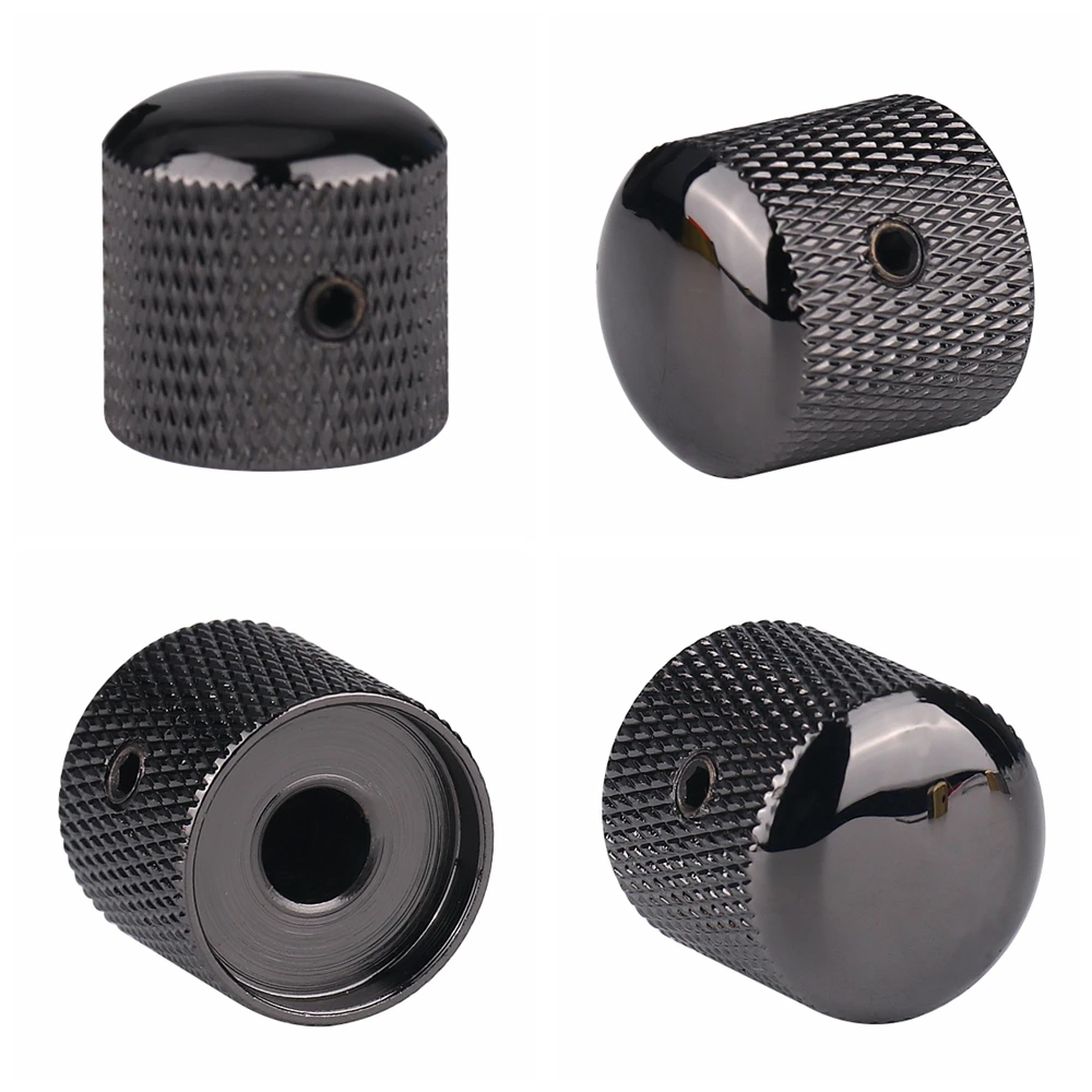 3 Stück/4 Stück Metall-Kuppelknöpfe für E-Bass, Lautstärkeregler mit Schraubenschlüssel, Bronze/BK/CR/GD/Schwarz Nickel – Detail 4