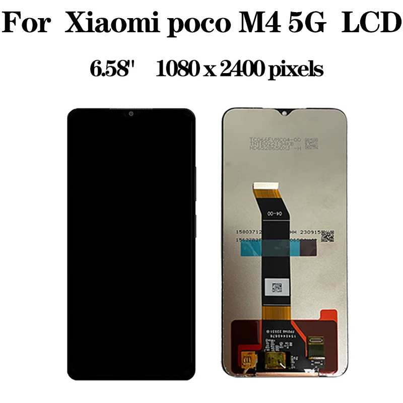 Tested For Xiaomi Poco M4 5G LCD Display Touch Screen Digitizer Assembly Replacement Parts For POCOM4 5G LCD MZB0BRZIN Screen