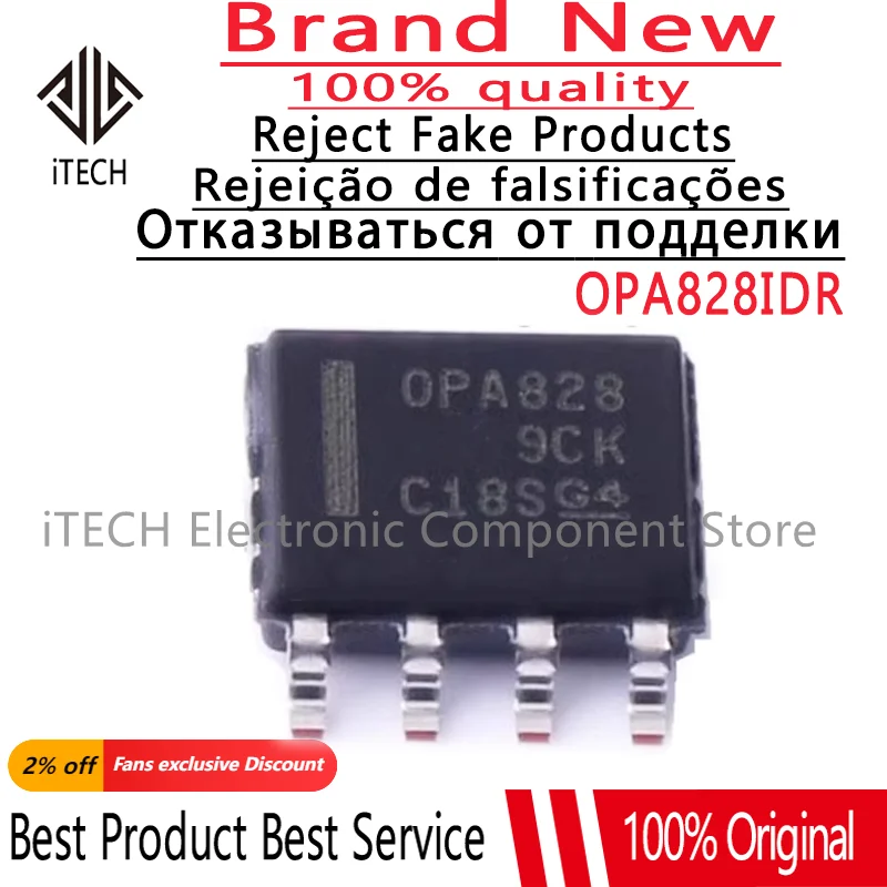 (1-10)pcs/lot Original OPA828IDR OPA828 SOP-8 100% New and Genuine