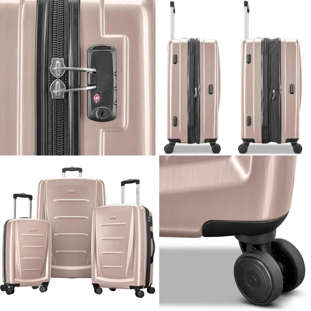 

Expandable Hardside Spinner Luggage Set, Artic Pink, 3-Piece (20/24/28)