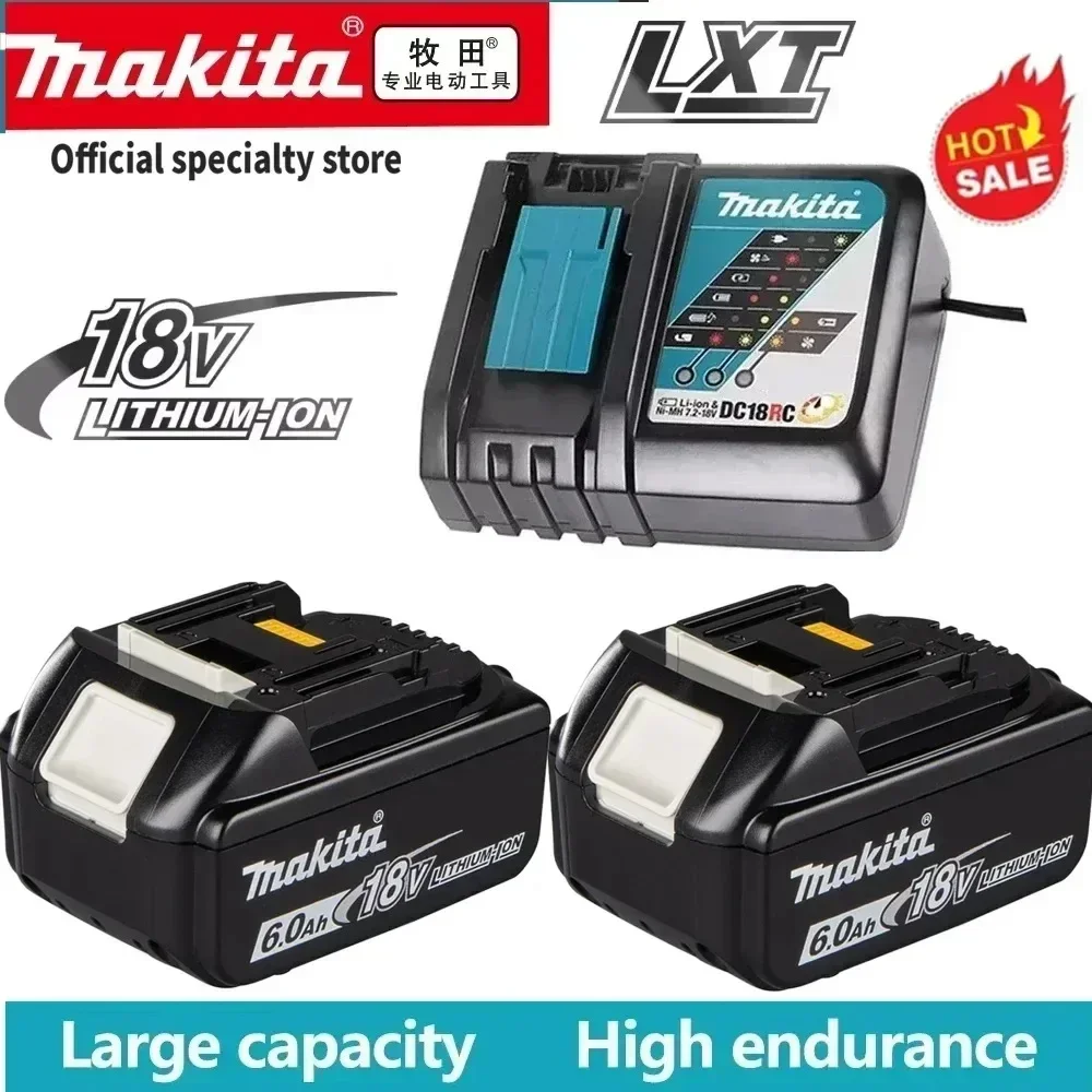

original Makita 18V battery 6.0Ah 5.0Ah rechargeable battery BL1840 BL1830B BL1830B power tool battery, Makita 18V charger