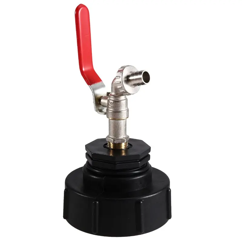AB34-IBC Tank Tap Adapter S100X8 Thread IBC Tank Tap Adapter 1/2'' Connector For Garden Home Valve Fitting Faucet