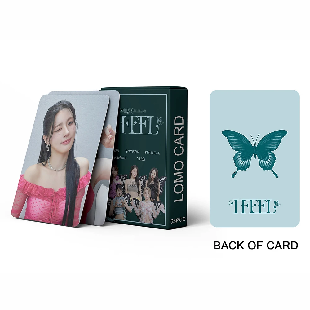 55pcs Kpop Gidle Album Lomo Cards Photocards I Feel New Album Photo Print Cards High Quality