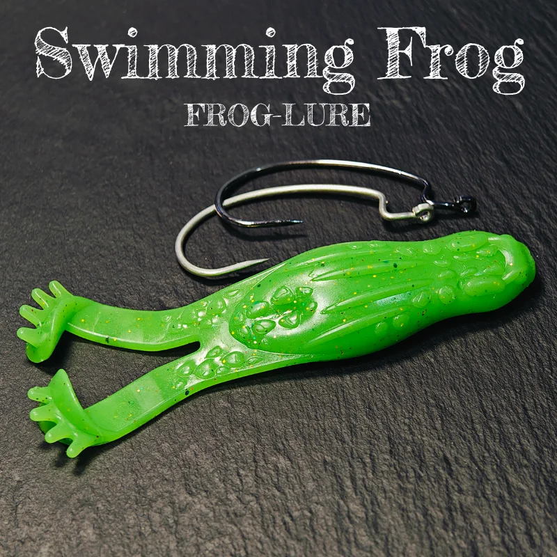 HAIMALUO Swimming Frog Baits Floating lure Fishing Lures Soft Baits Shad Worm Bass lure souple
