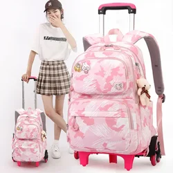 School Wheeled Backpack For Girls School Trolley Bags With Wheels School Rolling Backpack For Boys Wheeled Backpack Bag For Kids