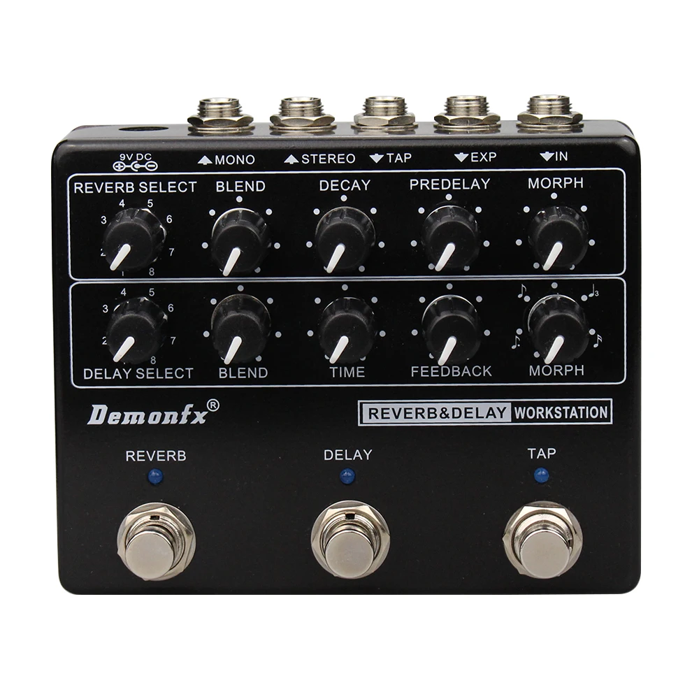 Demonfx New High Quality  Reverb Delay Workstation Guitar Effect Pedal Multi Effects 8 models choose