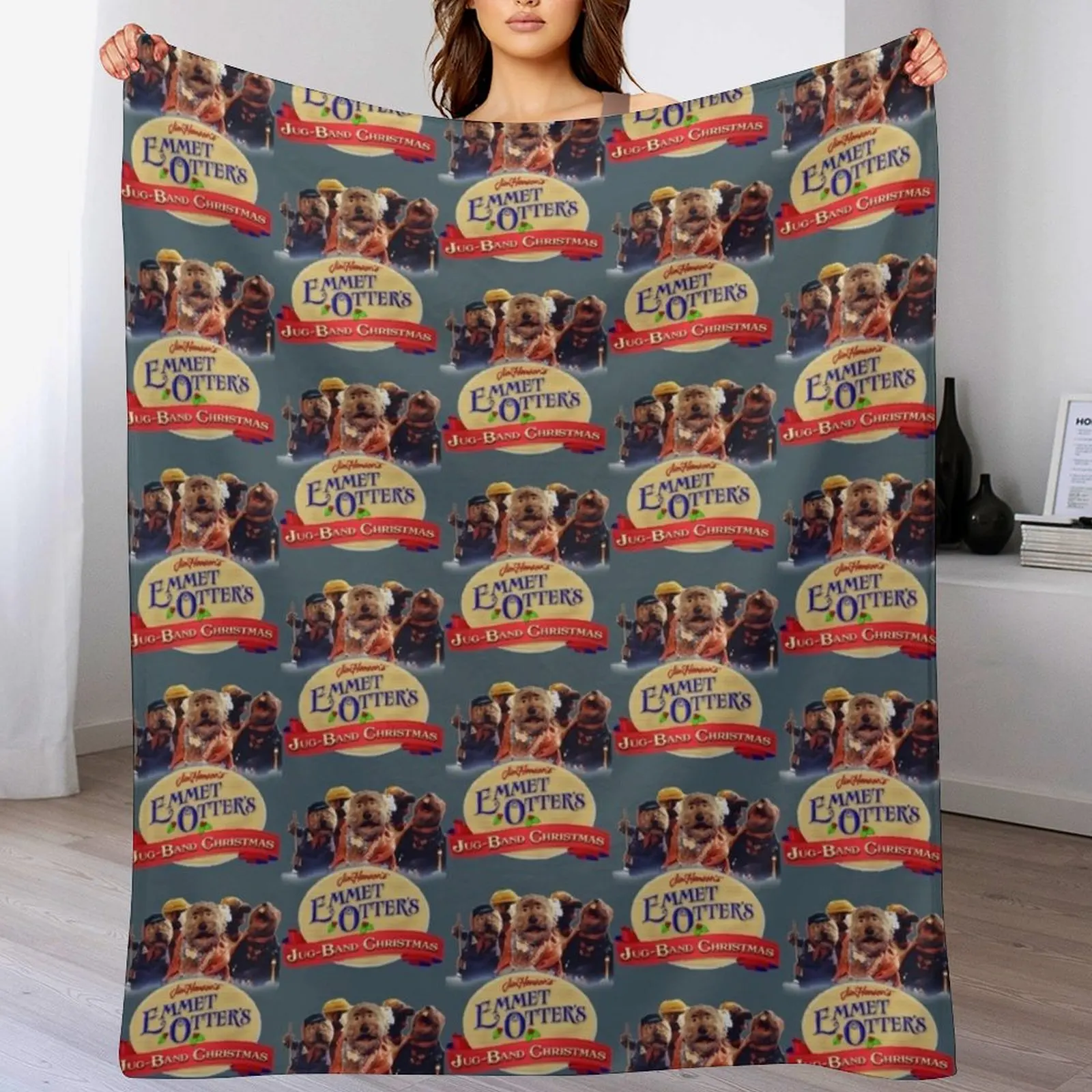 

emmet otters jug band christmas Throw Blanket Breathable Lightweight Blanket for Adults Kids