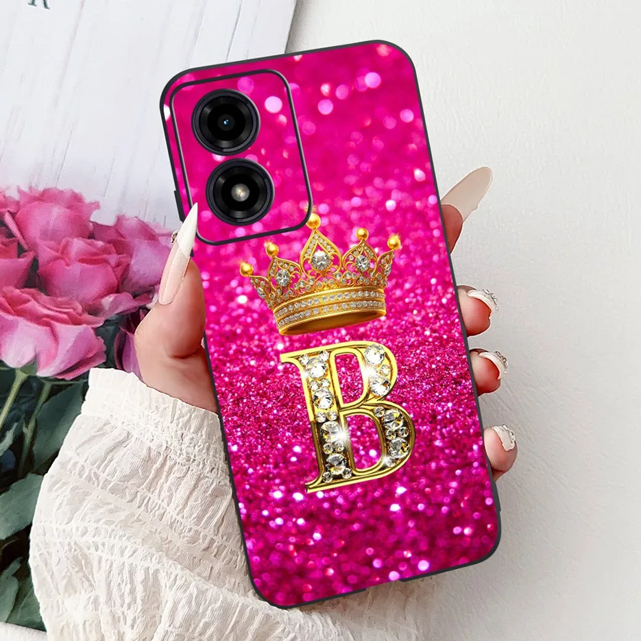 For Motorola Moto G04 G04s Case Luxury Fashion Letters Cover Shockproof Soft TPU Phone Case Moto G04s G 04 MotoG04 S Fundas Bags