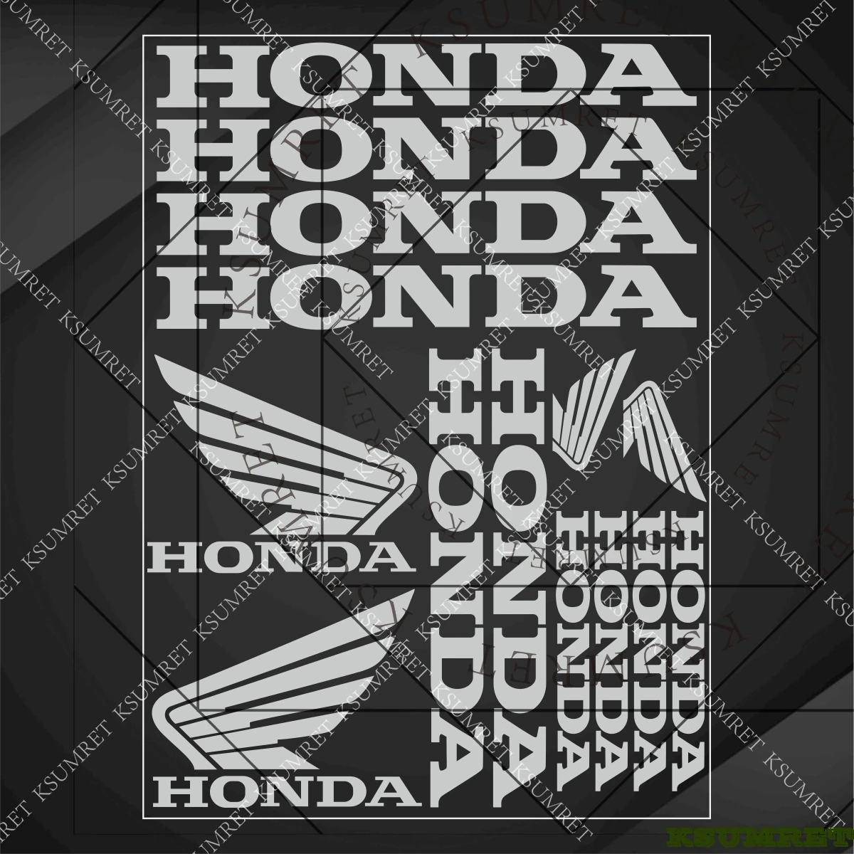 لهوندا دراجة نارية ملصق الشارات خوذة شعار مجموعة