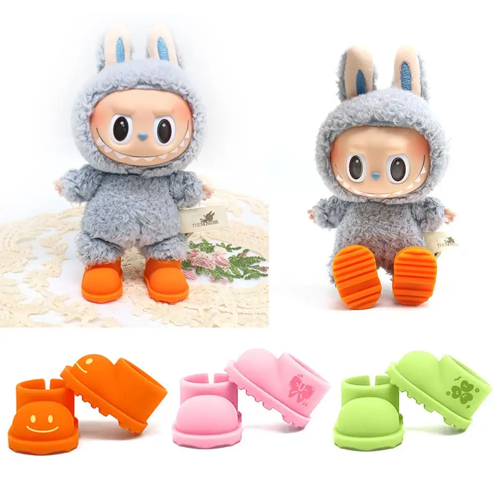 For Labubu rain boots rain shoes 17cm 15cm doll shoes macaron doll accessories