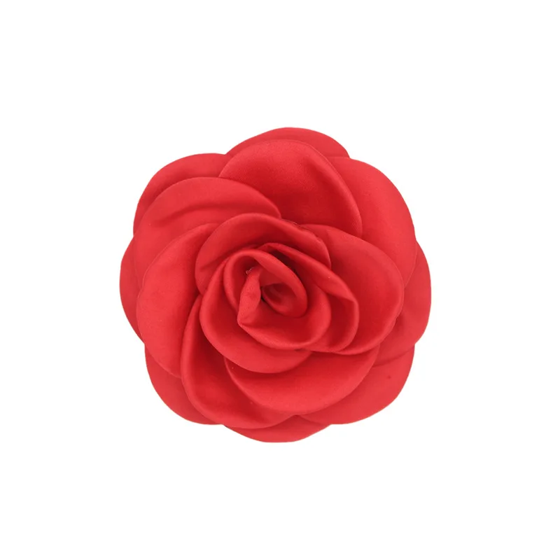 Koreanische Stoff Blume Broschen für Frauen Handgemachte Kamelie Corsage Anstecknadeln Strickjacke Zubehör Hochzeit Schmuck – Detail 4