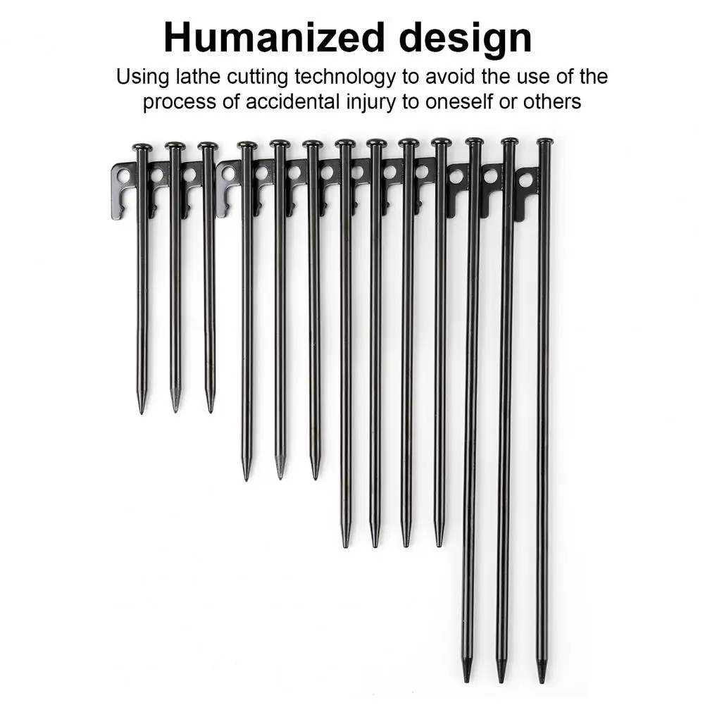 Aluminium Tent Stake Garden Stake with Hook Corrosion Resistant Camping Peg Sharp Tip Tent Spike for Outdoor Use Tent Stake