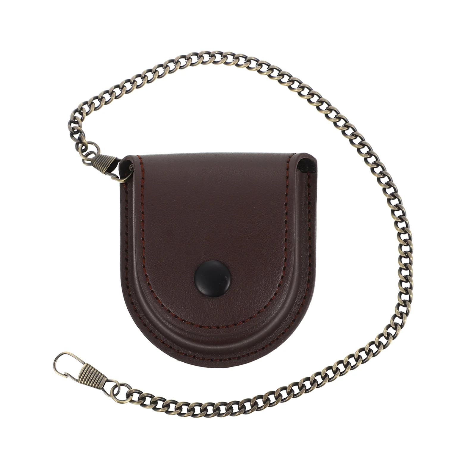 

PU Pocket Watch Case Retro Vintage Dustproof Scratch Resistant Storage Bag Waist Pouch Lasting Gift for Men