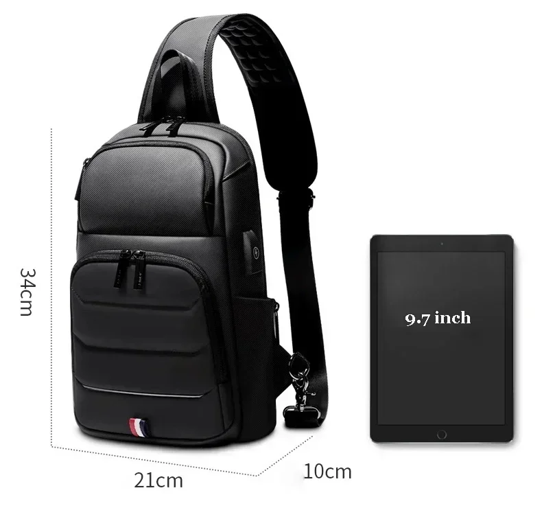 Male Shoulder Bag Anti-theft Fashion Crossbody USB Messenger Sling Chest Bag Oxford Shoulder Strap Pack Сумка Мужская Handbags