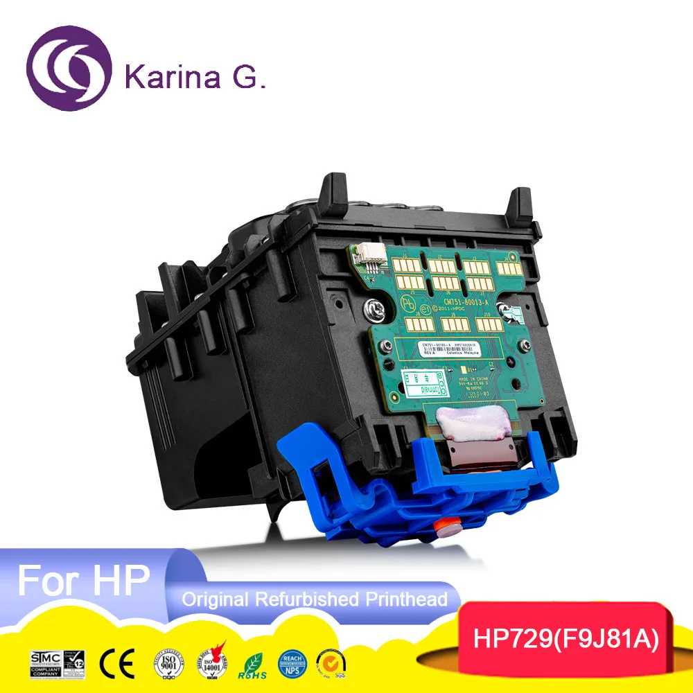 

Оригинальная восстановленная печатающая головка F9J81A для HP 729 DesignJet, печатающая головка HP729 для принтеров HP DesignJet T730 T830
