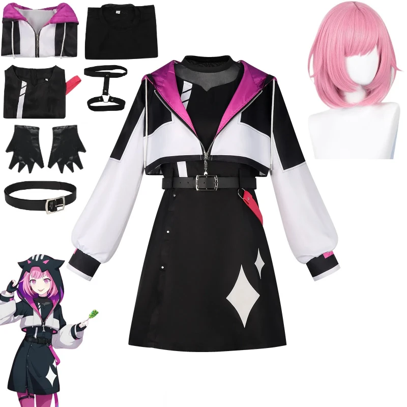 

Anime Project Sekai Colorful Stage Emu Otori Cosplay Costume Wig Belt Gloves Coat Accessories Outfit Halloween Role Play Clothes