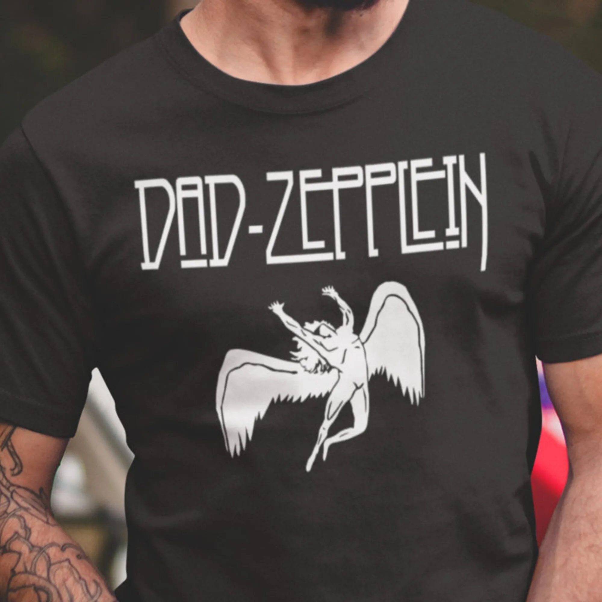 Dad Zeppelin T Shirt 80S Rock Band N Roll Lover Musician Vintage Fan Metal Music For Him Led