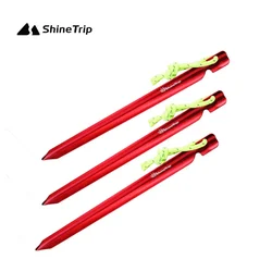 10pcs/lot 18cm Aluminum alloy Tent Pegs with Rope Stake Camping Hiking Equipment Outdoor Traveling Tent Accessories