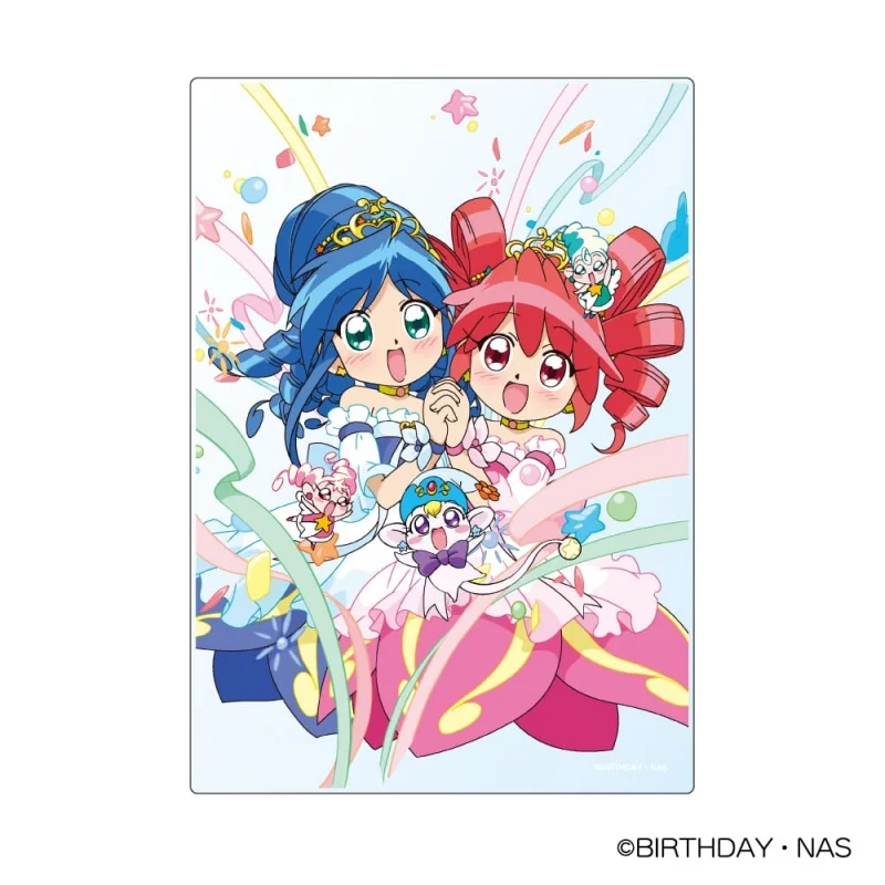Twin Princesses of the Wonder Planet Fine And Rein rectangle Acrylic Figure Stand Model Plate Keychains Bedroom decoration
