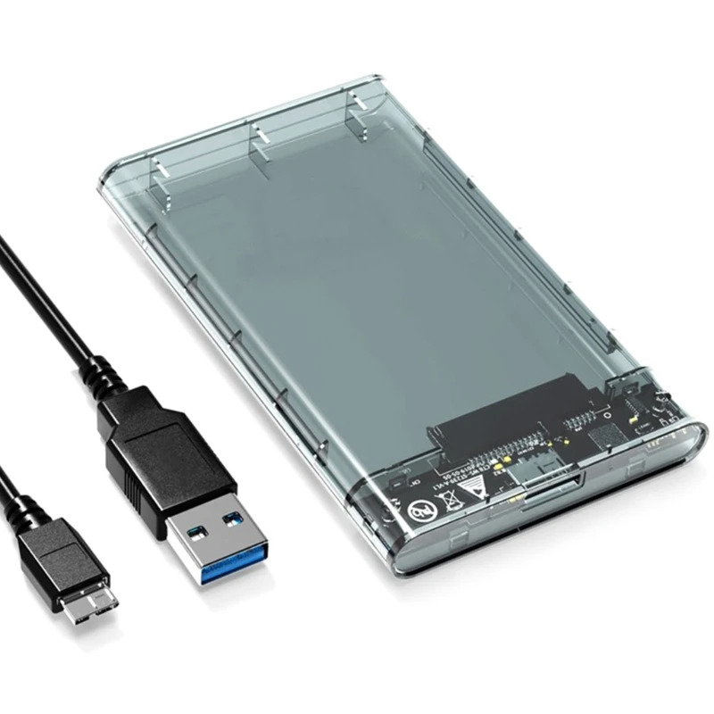 

2,5-дюймовый USB3.0 жесткий диск пластиковый 5 Гбит/с HDD SSD мобильный корпус чехол для ноутбуков ПК Прямая поставка