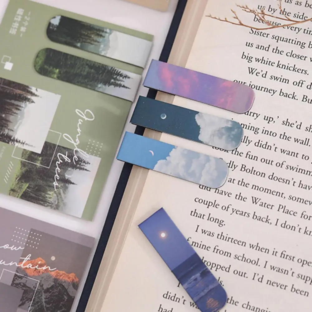 2Pcs Magnetic Bookmark Book Marker Clip for Book Lover Book Paging Marker Students Stationery Reward Teacher's Day Gift