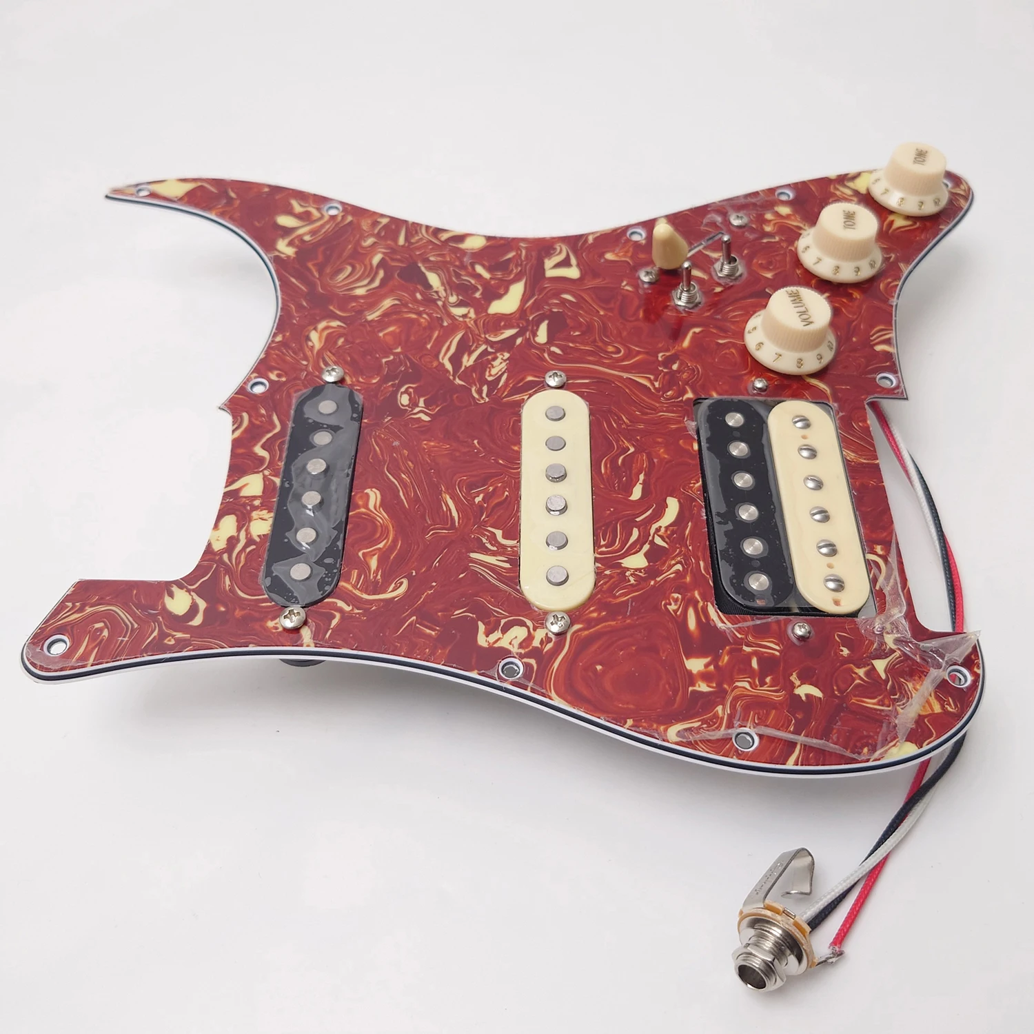 مجموعة Pickguard المحملة مسبقًا من alljita SSH مع ألنيكو 5 هامبوكر وبيك اب ملف واحد لاستبدال الجيتار الكهربائي ST