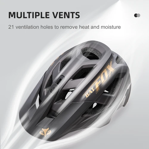 Imagen 2 del producto BATFOX Casco de bicicleta profesional con gafas Casco de bicicleta todoterreno MTB Casco de ciclismo seguro Hombres Mujeres Certificado CE/CPSC/EN1078