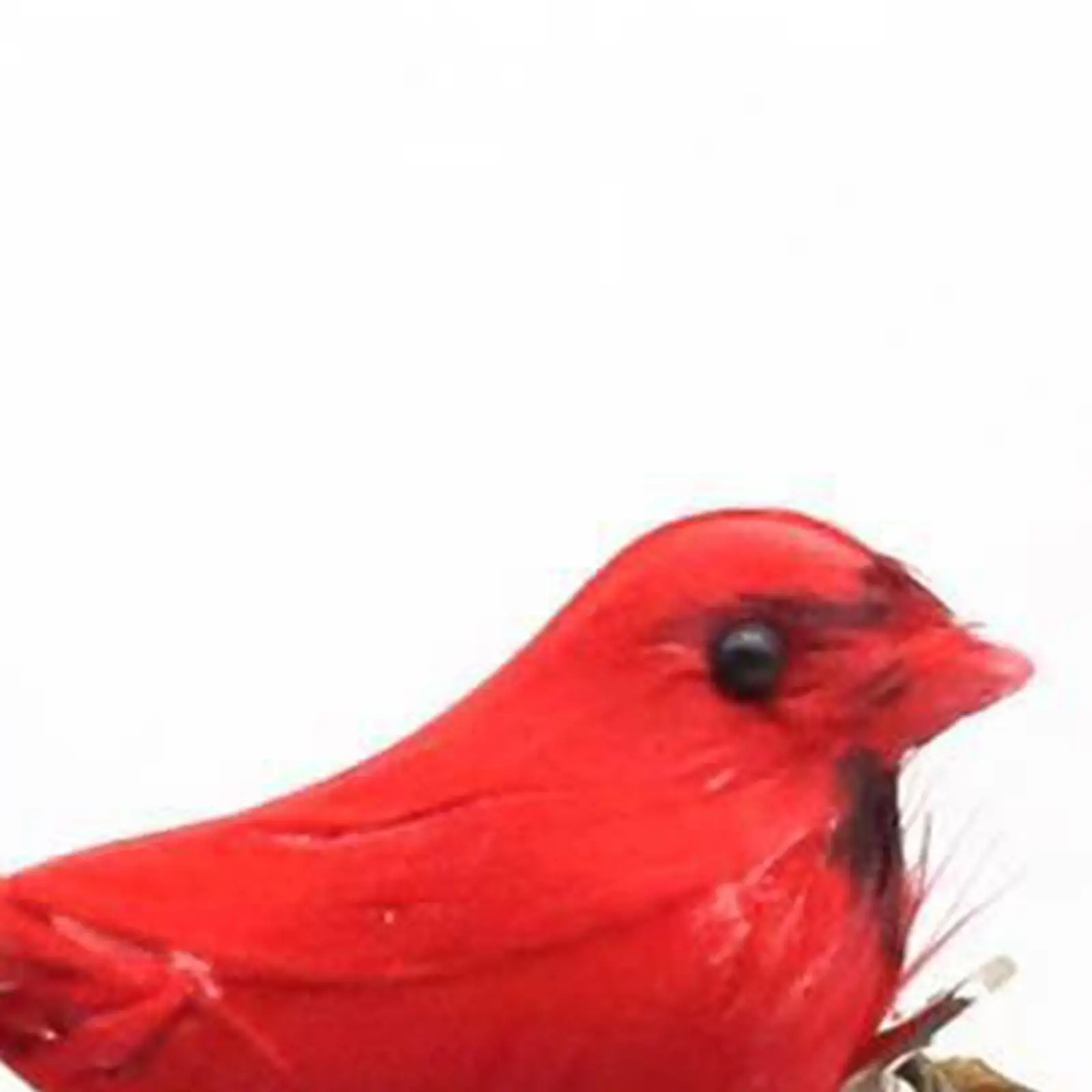 Artificial Christmas Red Bird Ornaments Simulation Bird Decorations Realistic with Clip for Courtyard Gardening Wreath Garden