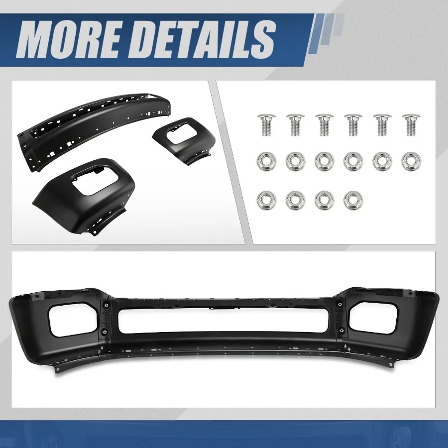 المصد الأمامي تأثير الوجه بار مصممة ل 20112016 فورد F250 F350 شاحنات فائقة التحمل مع انقطاع ضوء الضباب قبعات نهاية غير المصد P