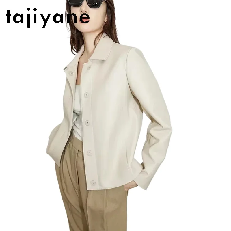 TAJIYANE Real Sheepskin Genuine Leather Jacket Women High Quality Short Leather Coat Autumn Winter Clothes 2025 куртка женская