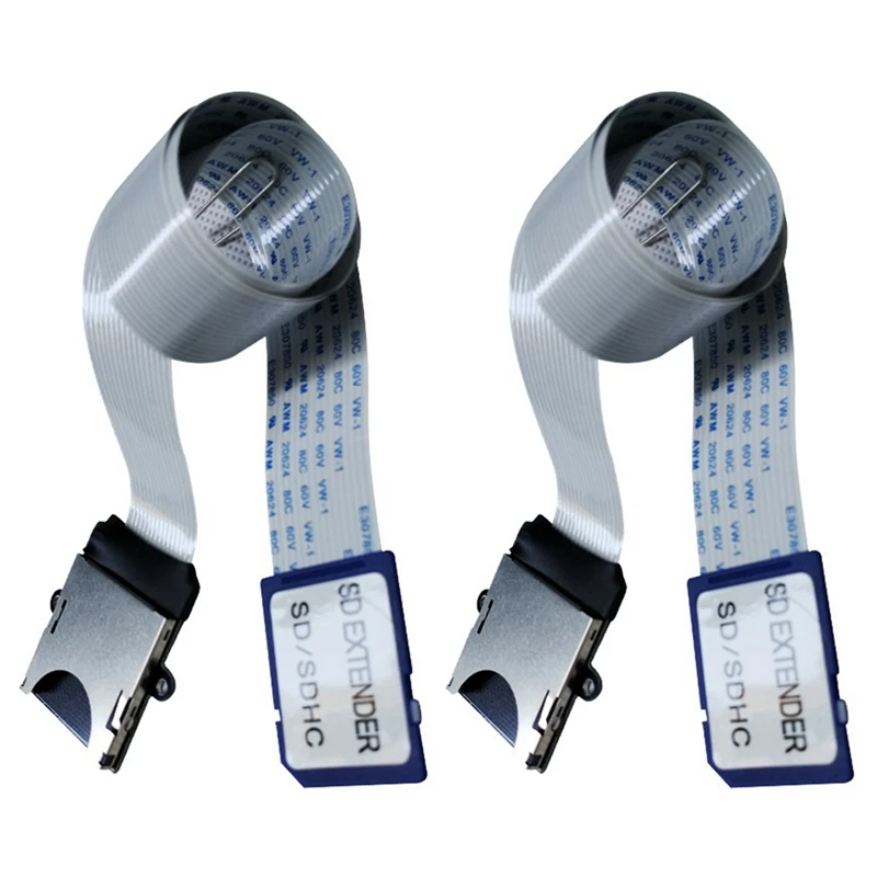 

2X SD To SD Card Extension Cable Card Read Adapter Flexible Extender Micro-SD To SDHC/SDXC Memory Card Extender Linker