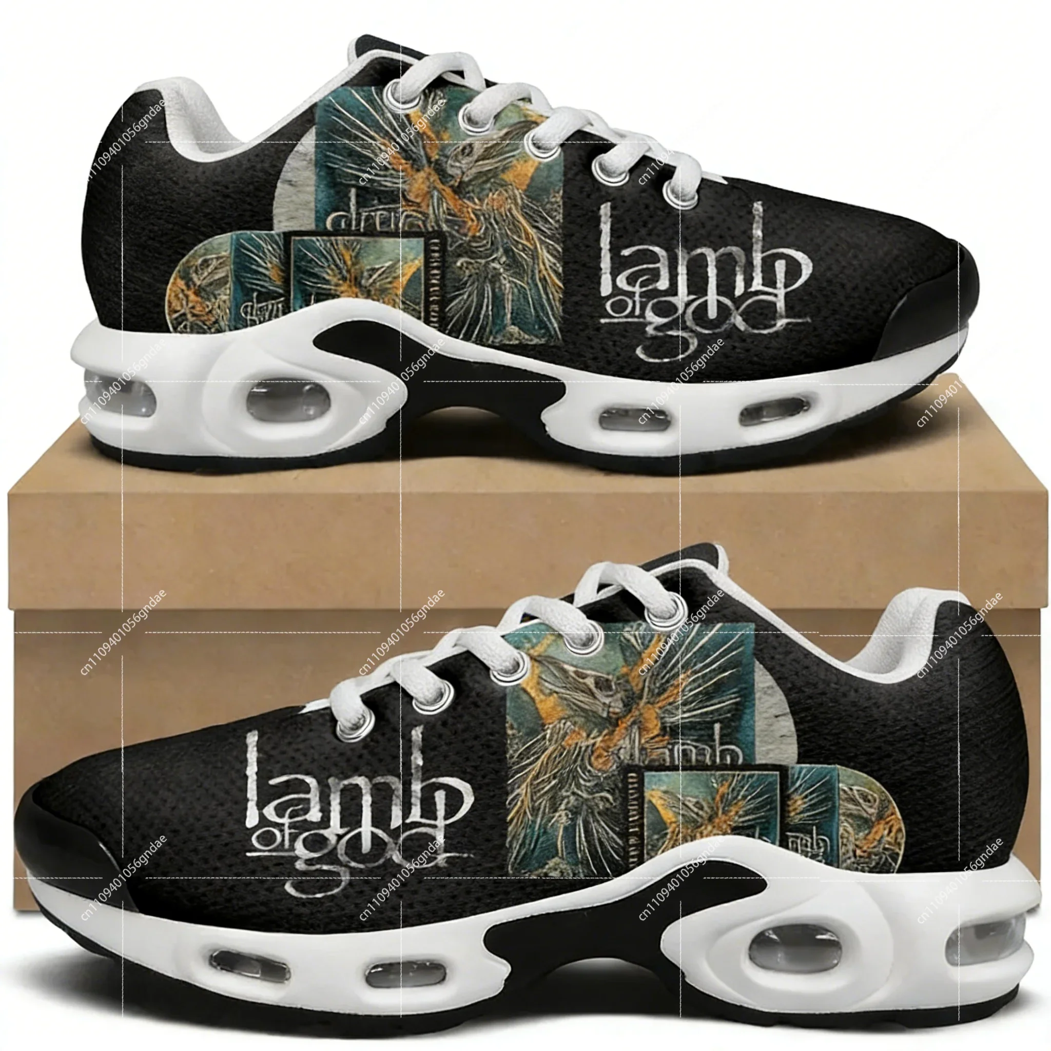 Lamb of God Heavy Mental Band Air Cushion Sneakers Mens Womens Hiking Running Shoes Mountain Climbing Shoes Custom Shoes view 3