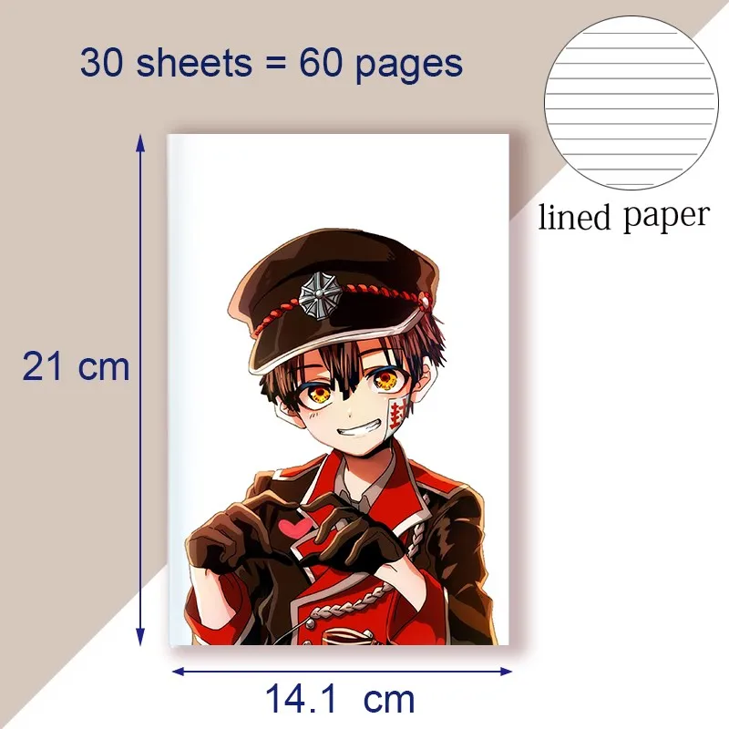 Stationery A5 Notebook Toilet Bound Hanako Kun Jibaku Shounen Manga Yen Poster Note Book Merch Yugi Amane Girls Gift COSPLAY 