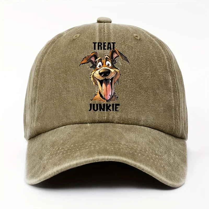 Treat Cartoon Comic Dreamy Dog Pattern Print Lightweight Adjustable Men's Baseball Cap Halloween Outdoor Sun Hat Women's Basebal