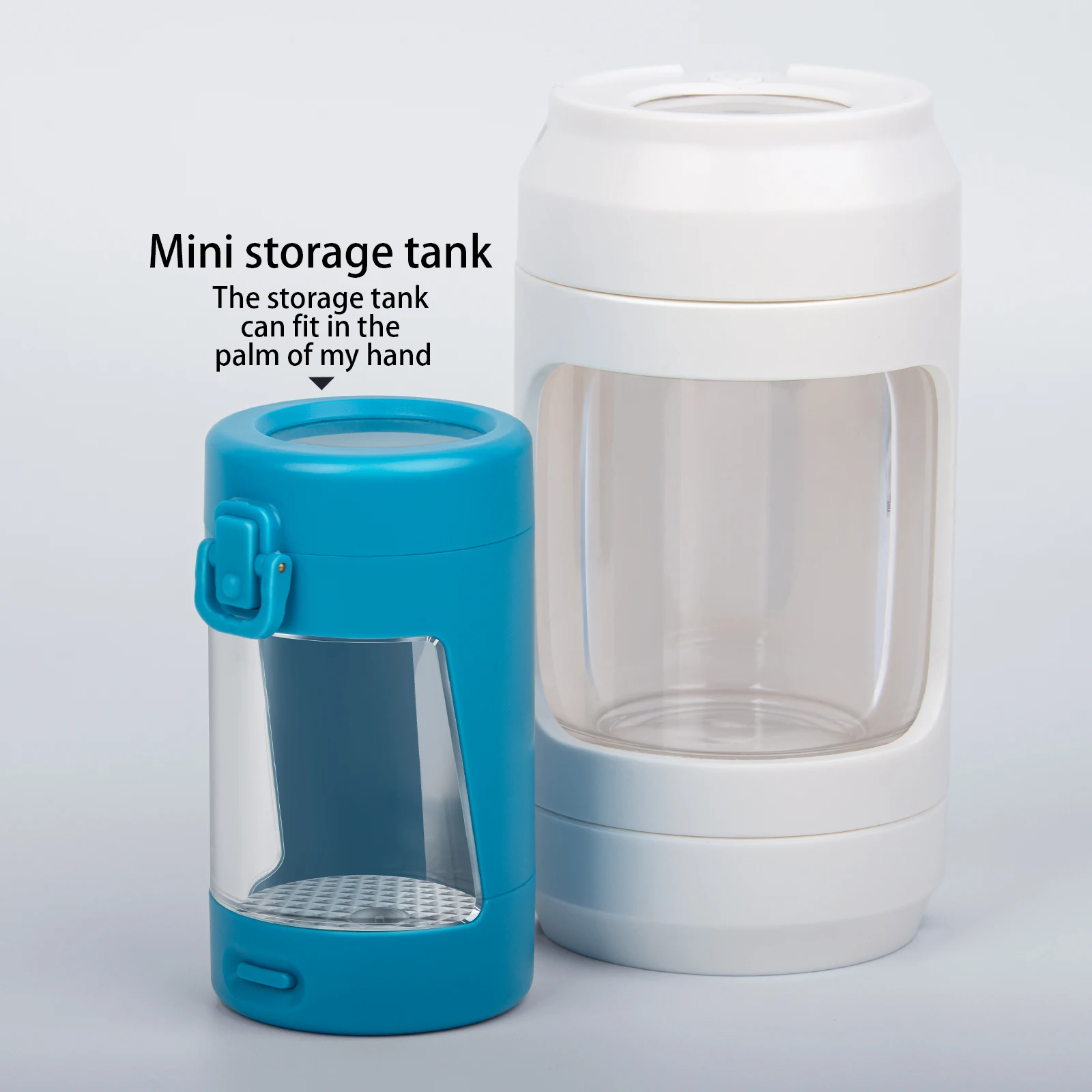 LED Lights Organizer Sealed Box USB Rechargeable 50ml Herb Crusher Storage Case Moisture-proof Herb Storage Box Fathers Day Gift