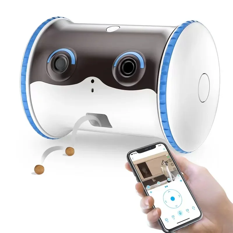 Smart App Pet Company Robot Interactive Food Treat Dispenser Toy for Dog and Cats