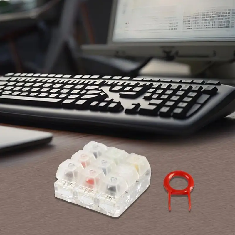 2025 جديد متعدد الألوان 9 مفاتيح ميكانيكية مفاتيح اختبار يتميز بسكن واضح لدقة