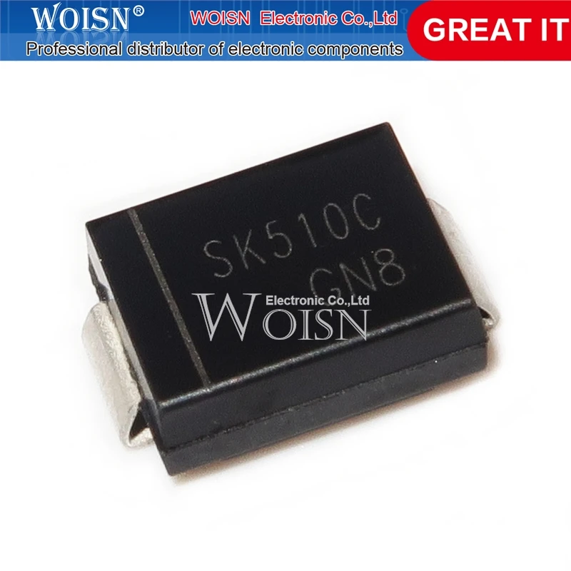 10pcs sk510c sk510 paket smc (DO-214AB) schottky diode