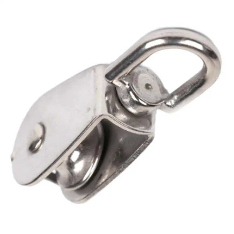 

Single Pulley Block Heavy-Duty Stainless Steel Swivel Pulley Blocks Versatile Rust-Proof M15/M50 Lifting Single Pulley For