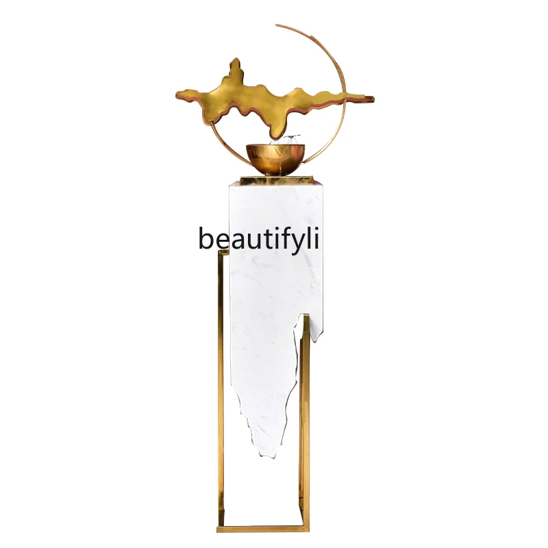 

New Chinese style company interior simple decoration lucky home floor running water ornament modern circulating water