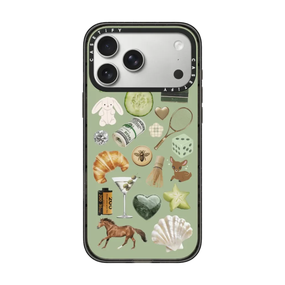 CASETiFY Printed Patterns Sticker Series Magnetic Drop-proof Case for iPhone 17 16 14 15 13 Pro Max Air Plus Protect Cover view 6