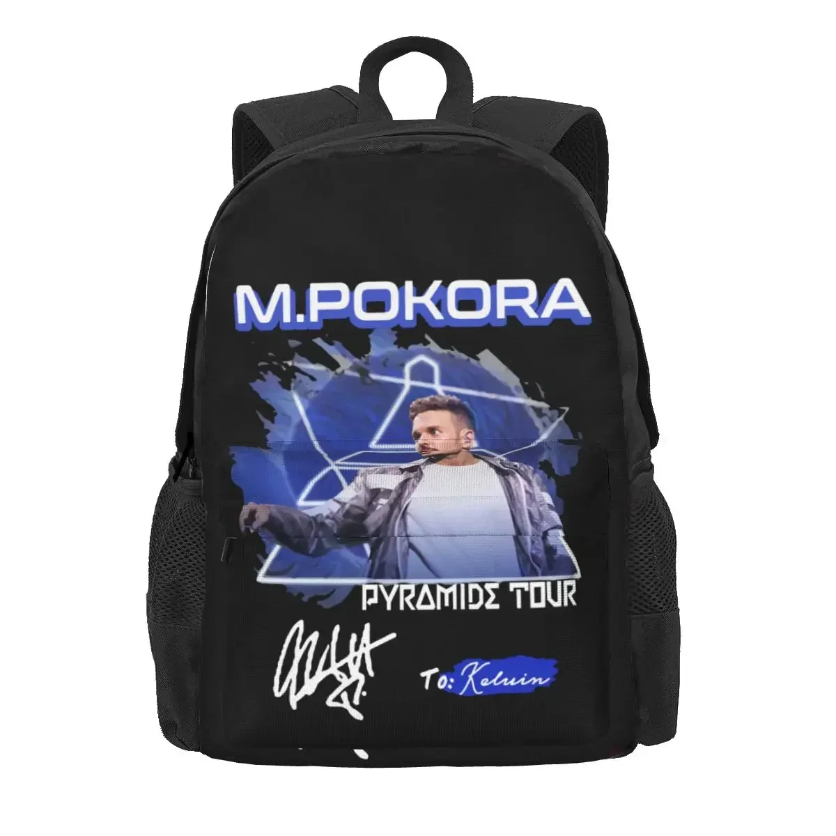M.Pokora Pyramid Tour Signature Backpack, Grande Capacidade, Mais Recentes, Natação, Eco Friendly, Multi-Function
