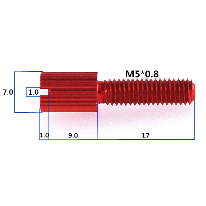 1Pcs M5 Aluminum Alloy Colourful Thumb Screw Knurled Head Hand Tighten Slotting Screws/Nuts Adjustment Bolts