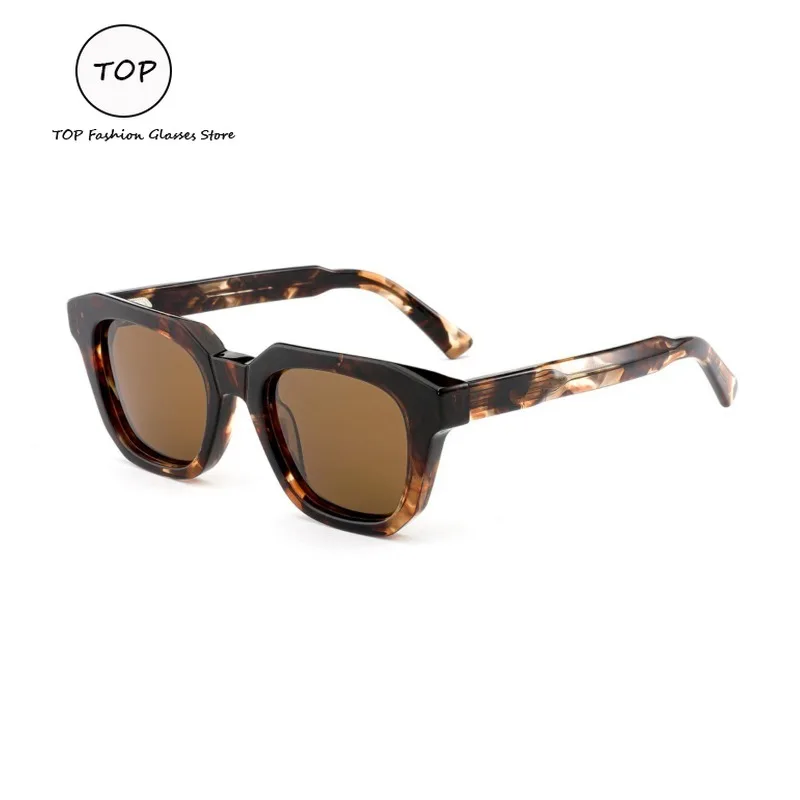 

Новые модные нишевые персонализированные ацетатные мужские дизайнерские брендовые солнцезащитные очки ручной работы для вождения на открытом воздухе Uv400, женские поляризационные солнцезащитные очки