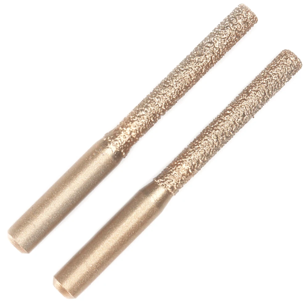 Diamond Router Bits Golden Brazed straight Shank Milling Cutter For Marble Stone Granite Engraving Machine Carving Rotation Tool