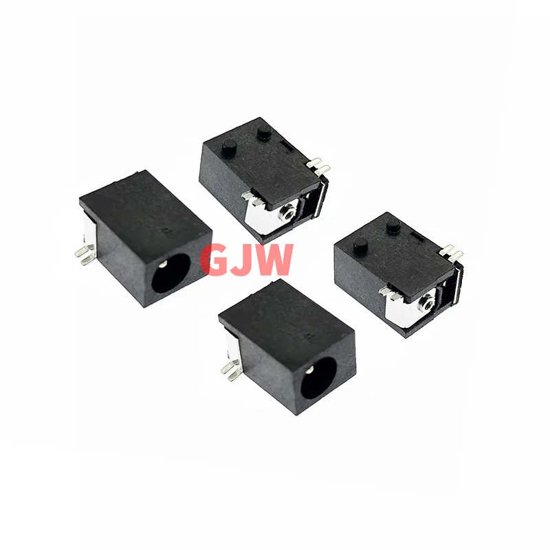 5PCS DC047 DC-047 black 3.8mm*1.3mm 2 pins DC Power Jack Female Connecter DC jack with 2 fixed PIN