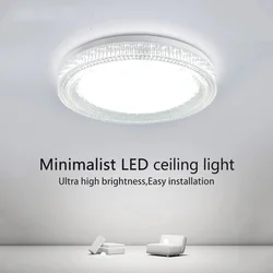 Modern LED Ceiling Light AC85-265V Circular Crystal Home Light 18W 24W 36W 48W Living Room Bedroom Kitchen Indoor Lighting