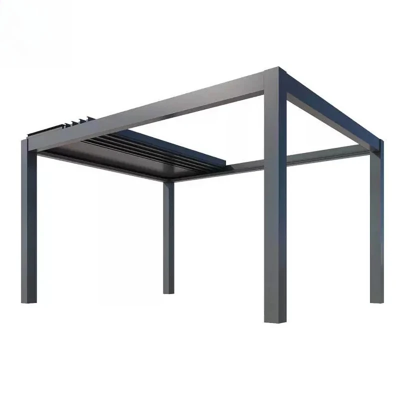 Outdoor GardenTelescopic Gazebo Aluminum Pavillion 4x3 Patio Ogrodowa Metal Automatic Pergola Da Esterno Bioclimatica Customized